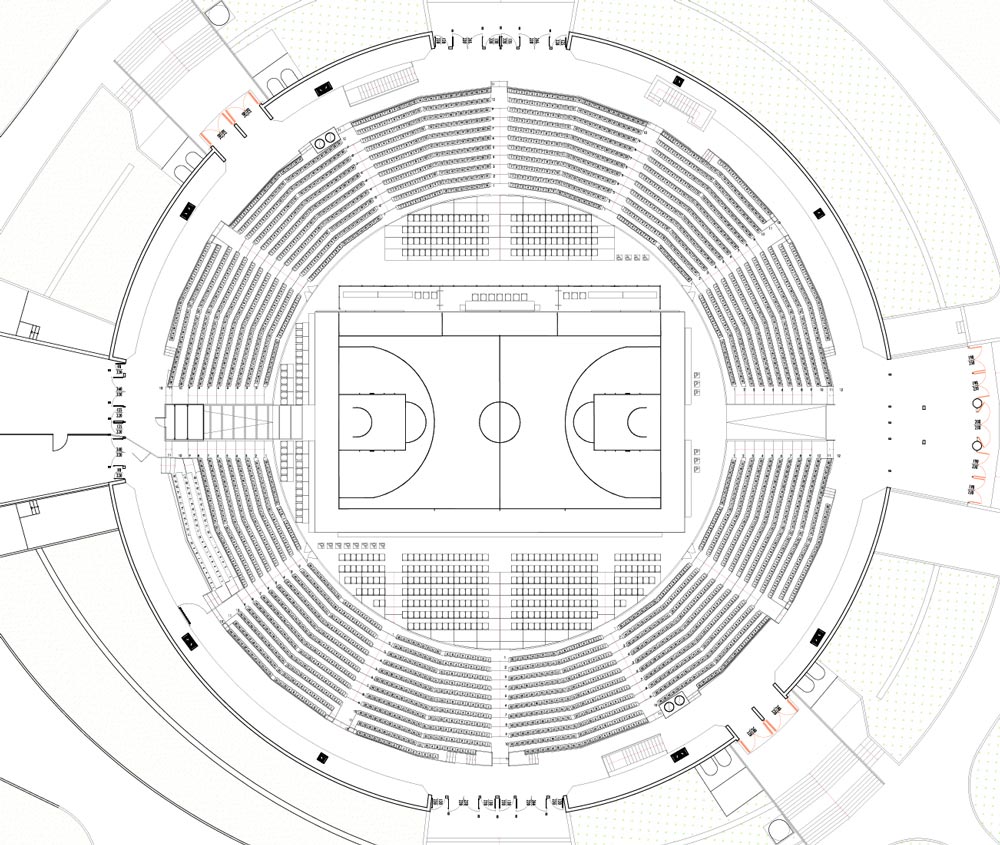 Planimetria del Palasport Taliercio